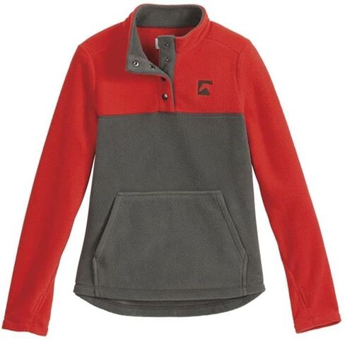 Dover Saddlery Riding Sport Kids' Freemont Fleece, X-Large, Firework Red/Chimera Grey in Saudi Arabia