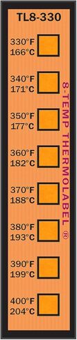 8-Temp Thermolabel 330-400 درجة فهرنهايت حزمة ملصقات لدرجة الحرارة مكونة من 16 ملصقًا in Kuwait