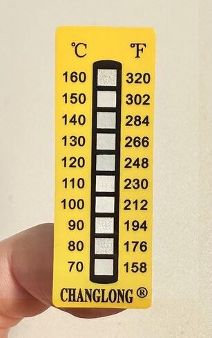 Irreversible Thermometer Stickers, Temperature Label Sticker, Temp Dot B/C, 129°F (54°C) to 230°F (110°C), Pack of 5 Units, Dishwasher Sanitation, Food Safety & Industrial Equipment Monitoring in Saudi Arabia