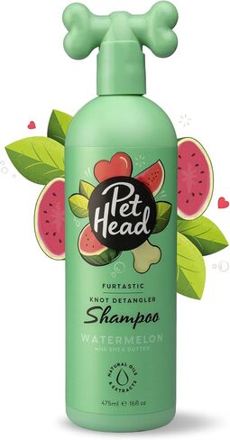 Furtastic Dog Shampoo | Watermelon Scent | Dog Shampoo for Smelly Dogs | Knot Detangler | Care for Long, Tangly Curls & Coats | Vegan | Gentle Formula for Puppies | Made in USA | 16 fl. oz. in Kuwait
