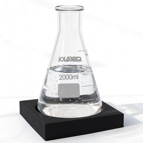 8 عبوات من قوارير Erlenmeyer سعة 500 مل - كوب مخروطي مصنوع من زجاج البورسليكات بدرجة مختبر 3.3، قارورة كيمياء مختبرية ضيقة الفم للعلوم والتخمير والمدرسة وبادئ الخميرة - حزمة إسفنجية EPE in Saudi Arabia