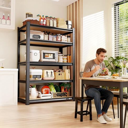 71"H Garage Shelving-2050LBS 5 Tier Storage Shelves,Adjustable Heavy Duty Metal Shelving Unit and Storage Large Rack,Utility Steel Shelf For Shop Warehouse Industrial Pantry Basement 71"x35.4"x16" in Saudi Arabia