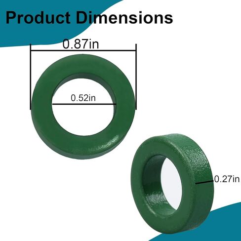 Toroidal Ferrite Cores Compatible with FT-82-43 Ferrite Toroidal Cores (Pack of 5) | Reduces RFI EMI RF HF Line Suppression and Signal Loss in Power Transformers in Saudi Arabia