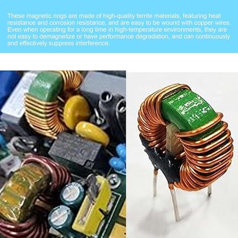 Toroidal Ferrite Cores Compatible with FT-82-43 Ferrite Toroidal Cores (Pack of 5) | Reduces RFI EMI RF HF Line Suppression and Signal Loss in Power Transformers in Saudi Arabia