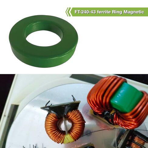 FT-240-43 Ferrite Ring Magnetic Core 43 Material - Diameter 2.4 Inches, Used for RFI Suppression, Broadband, and Power Transformers | Precision Manufacturing, Suitable for 5-500 MHz Applications in Saudi Arabia