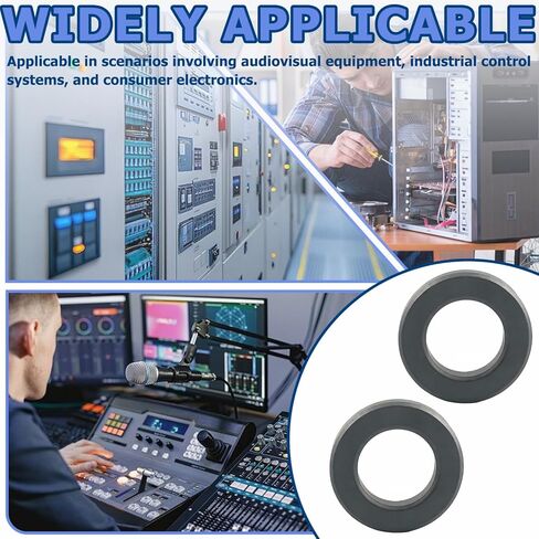 2-Pack Toroid Ferrite Core Fit for FT240-43 Ferrite Toroidal Cores, 2.37"– Reduces RFI/EMI/RF/HF Noise and Signal Loss in Power Transformers, for Industrial or Scientific Use in Saudi Arabia
