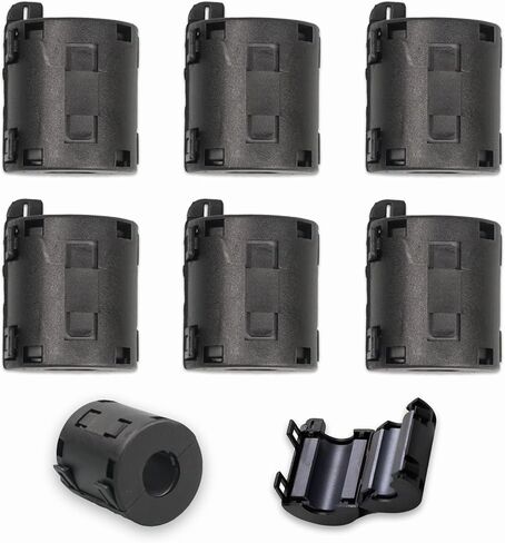 31500 Clip-on Ferrite Ring Core (6-piece Set), Suitable for Suppressing Radio Frequency and Electromagnetic Interference Noise in Power Cables, Data Cables, and Other Types of Cables. in Saudi Arabia