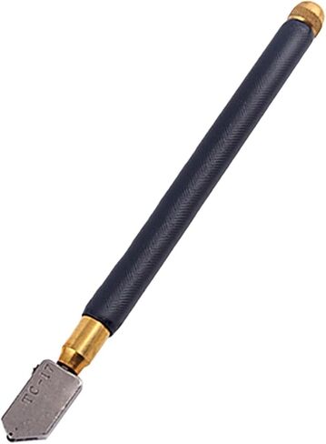 MIUYTRN TC-17 Oil Glass Cutter Metal Handle Diamond Straight Head Cutting Tool Black 17.5cm cuicui in Kuwait