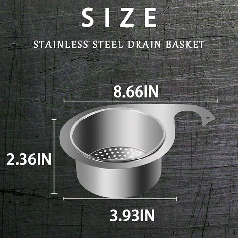 سلة فلتر حوض المطبخ العامة سلة فلتر حوض الفولاذ المقاوم للصدأ معلقة وسلة فلتر عمودية يمكن استخدامها لتصفية حوض المطبخ وتنظيف نفايات الطعام والخضروات والفواكه (A*1) in Kuwait