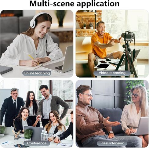 wireless lavalier microphone, suitable for iPhone/Android phones/cameras/computers/four in one lavalier microphone, suitable for video and audio recording, TikTok, etc., with microphone Bags, black in Saudi Arabia