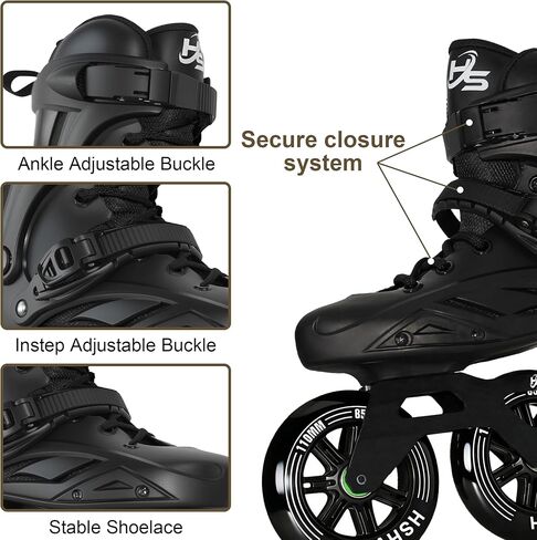 3-Wheel Inline Skates for Women Men, High Performance Roller Skates Blades with 110mm Wheels, Professional Fitness Inline Speed Skates for Female Male Unisex in Saudi Arabia