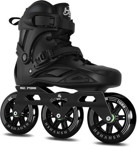 زلاجات مضمنة بثلاث عجلات للنساء والرجال، شفرات زلاجات دوارة عالية الأداء بعجلات 110 مم، زلاجات سرعة مضمنة للياقة البدنية الاحترافية للإناث والذكور للجنسين in Kuwait