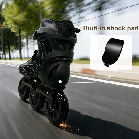 3-Wheel Inline Skates for Women Men, High Performance Roller Skates Blades with 110mm Wheels, Professional Fitness Inline Speed Skates for Female Male Unisex in Saudi Arabia