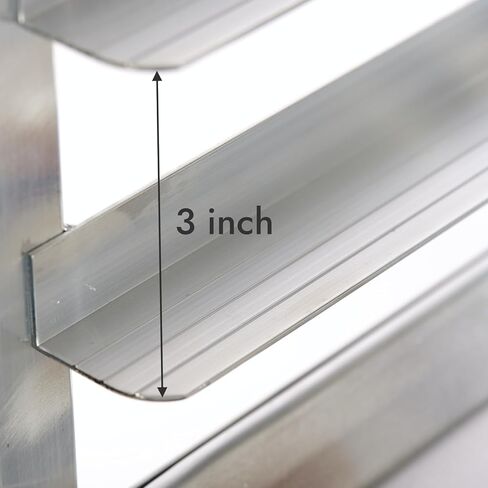 رف مخبوزات CURTA ذو 20 طبقة للخدمة الشاقة بعجلات 5 بوصات، معتمد من NSF، عالي التحمل، 26 بوصة عمق × 20 بوصة عرض × 69 بوصة ارتفاع، تخزين للصفائح النصف والكاملة in Kuwait