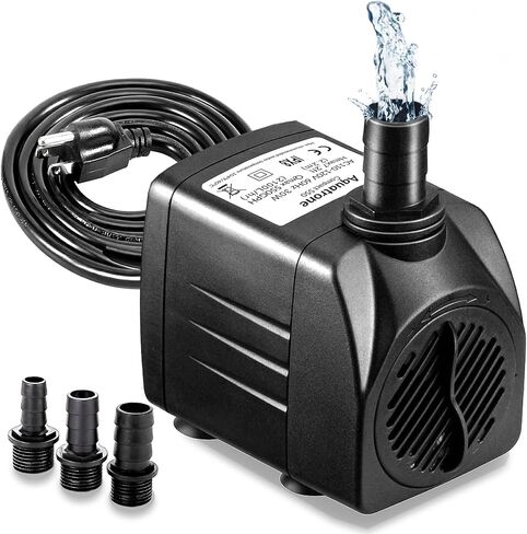 550GPH Submersible Water Pump (2000L/hr, 30W) - Ultra Quiet Pond Pump - Outdoor Fountain Pump with 7.2ft Vertical Lift - Aquarium Pump with 3 Nozzles, 6.56ft Power Cord - Compact Fish Tank Pump Black in Kuwait