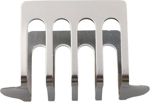 for Stainless Steel Bread Slice Holder Rack for Toast, Burgers, and Air Fryer Use, Countertop Bread Storage Tray, Silver, 12.4 x 6 x 6 cm in Saudi Arabia
