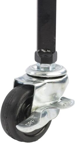 Displays2go BR5GSH24BK Rolling Baker's Display Rack with Five Angled Shelves in Kuwait