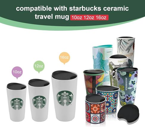 2PCS Black replacement lid compatible with Starbucks 10oz 12oz 16oz cups in Saudi Arabia