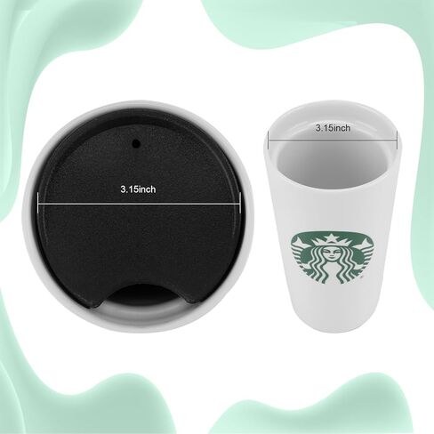 2PCS Black replacement lid compatible with Starbucks 10oz 12oz 16oz cups in Saudi Arabia