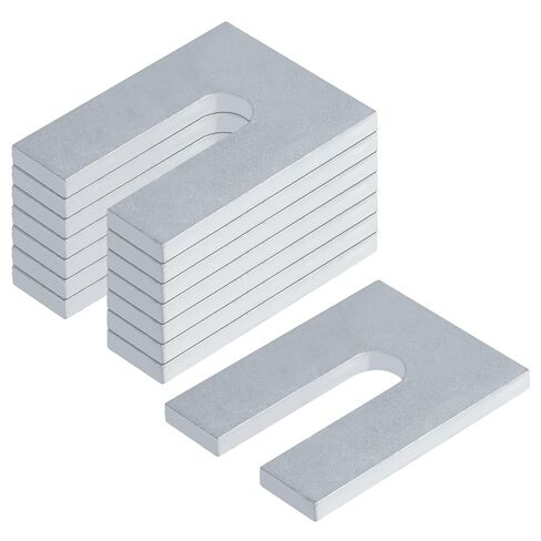 8 Pack 4" x 3" Heavy Duty Steel Metal Horseshoe Shim Washers for 3/4" Bolts, 1/4" Thick, Car Lift Leveling Shim in Saudi Arabia