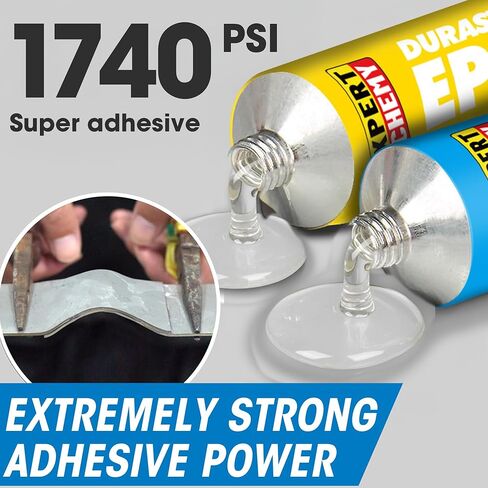 صمغ إيبوكسي مكون من جزأين، لاصق إيبوكسي لمدة 5 دقائق، علاج سريع للجولف، الخشب والبلاستيك والمعادن وما إلى ذلك، مقاوم للماء وقوة إضافية، مقاوم لدرجات الحرارة العالية، 2 × 20 جرام، شفاف in Kuwait