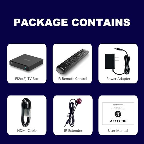 جهاز فك التشفير Pi2 π2 4K Linux | ثنائي النطاق 2.4G/5G واي فاي | جيجابت لان | وحدة المعالجة المركزية اللحاء | 1 جيجا رام، 8 جيجا تخزين | جهاز استقبال مستقر لنظام التشغيل Linux in Kuwait