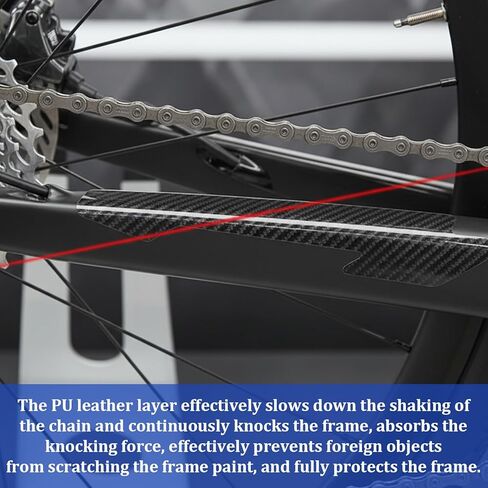 Bicycle Chainstay Protector Decal, Bike Frame Protection Tape Bike Chain Guard Tape Black Bicycle Chain Protector Sticker Bicycles Paint Protection Stickers Scratches and Impacts in Saudi Arabia