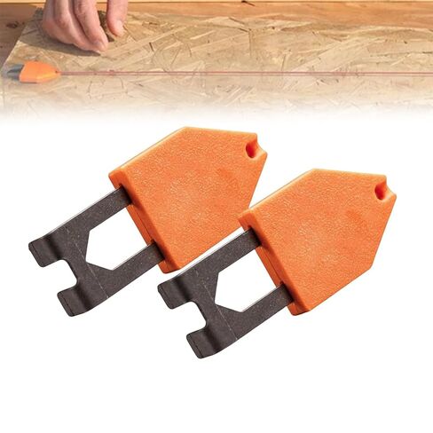 Rope Anchor Hook for Chalk Line, Portable Line Anchor Tool with One-Handed Operation, Instant Fixing Effortless Rope Anchoring, Marking Tool for Carpentry, Home Renovation, Roofing & Building (2 Pcs) in Saudi Arabia