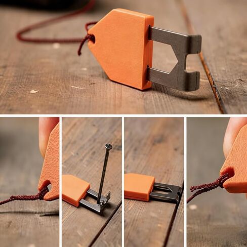 Rope Anchor Hook for Chalk Line, Portable Line Anchor Tool with One-Handed Operation, Instant Fixing Effortless Rope Anchoring, Marking Tool for Carpentry, Home Renovation, Roofing & Building (2 Pcs) in Saudi Arabia