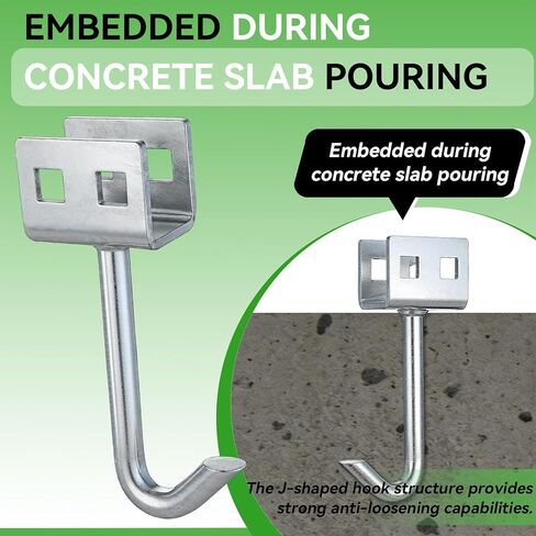 Frienda 4 Pcs Mobile Home Anchors Wet Concrete J Hook Anchors for Use with Tie Down Straps Heavy Duty Concrete Anchor for Securing Mobile Home Foundation in Saudi Arabia
