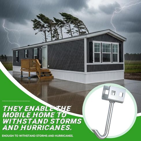 Frienda 4 Pcs Mobile Home Anchors Wet Concrete J Hook Anchors for Use with Tie Down Straps Heavy Duty Concrete Anchor for Securing Mobile Home Foundation in Saudi Arabia