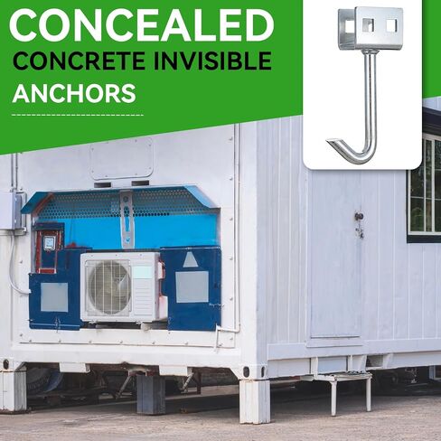 Frienda 4 Pcs Mobile Home Anchors Wet Concrete J Hook Anchors for Use with Tie Down Straps Heavy Duty Concrete Anchor for Securing Mobile Home Foundation in Saudi Arabia