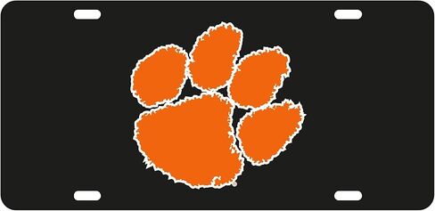College License Plate Acrylic Tag - Car Truck Accessory (Clemson) in Saudi Arabia