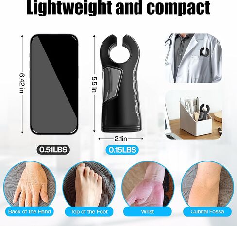 Vein Finder with 10 Markers,Vein Finder for iv Access,Vein Viewer with Digital Display, Portable and Suitable for All Skin Tones in Kuwait