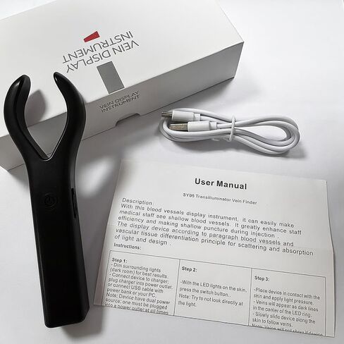 Vein Finder Light for IV Access, Rechargeable Vein Finders Viewer for Nurse Clinics Homes Use, Portable LED Vein Viewer, Orange-Red Light LED Hand Held Vein Finder in Saudi Arabia