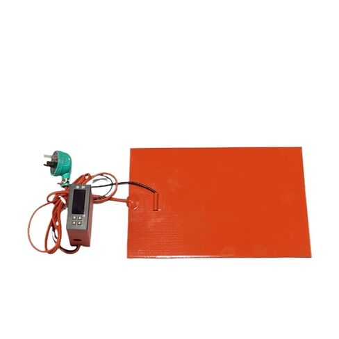 Silicone Rubber Heating Pads 1pc Silicone Rubber Heating Plate Sheet Adjustable Temperature with Thermostat(100 x 200MM) in Saudi Arabia