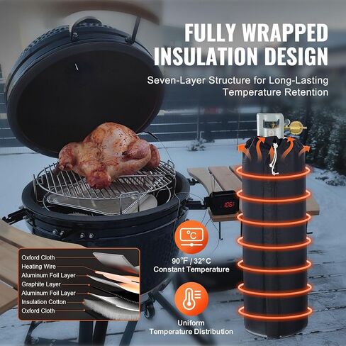 280W Propane Tank Heater Blanket for 100 lbs Cylinders,90°F Constant Temperature Control with Waterproof Design,All-Weather Heating Wrap for Winter Camping and Industrial Use in Kuwait