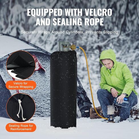 280W Propane Tank Heater Blanket for 100 lbs Cylinders,90°F Constant Temperature Control with Waterproof Design,All-Weather Heating Wrap for Winter Camping and Industrial Use in Kuwait