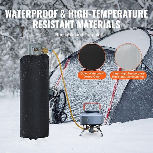 280W Propane Tank Heater Blanket for 100 lbs Cylinders,90°F Constant Temperature Control with Waterproof Design,All-Weather Heating Wrap for Winter Camping and Industrial Use in Kuwait