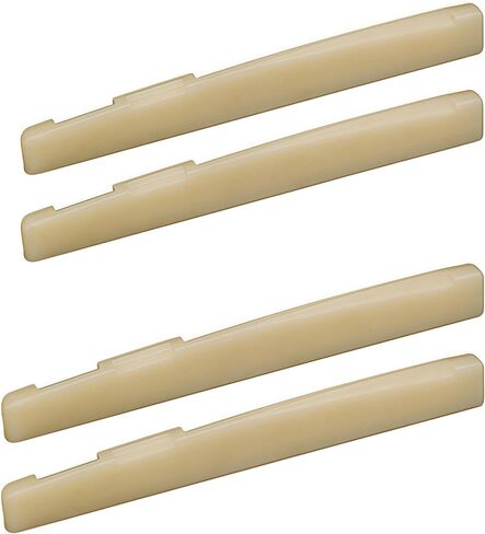 luvilly4 Pack Unbleached Acoustic Guitar Bridge, Guitar Saddle，Pure Bone Vintage Style Bone Original Color, 43mm Neck Slot for Guitarists/Musicians in Kuwait