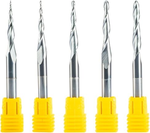 2 قطعة لقم التوجيه باستخدام الحاسب الآلي 3D نحت زاوية مدببة 2 فلوت الكرة الأنف نهاية المطاحن R1.0 * D6 * 25 * 75L * 2F HRC55 التنغستن الصلبة كربيد المغلفة in Kuwait