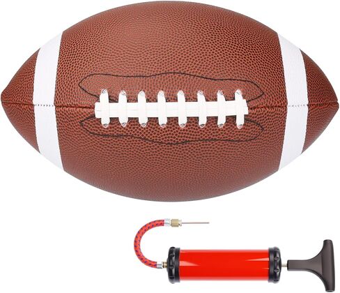 كرة قدم رسمية وصغار الحجم، كرة قدم أمريكية من جلد البولي يوريثان مع قبضة حصاة عميقة، كرة قدم لتدريب الشباب والكبار مع مضخة للتمرين واللعب in Kuwait
