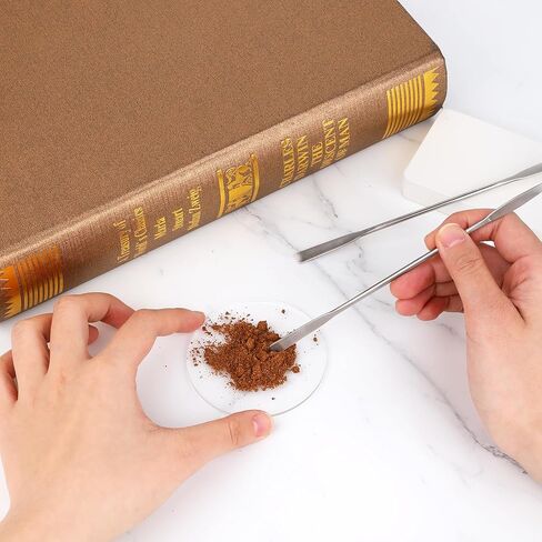 قطعتان من ملعقة المختبر المصنوعة من الفولاذ المقاوم للصدأ، ملعقة صغيرة ذات طرفين مقاس 6.3 بوصة، ملعقة صغيرة معدنية صغيرة مع سهم مدبب وأطراف مسطحة in Kuwait