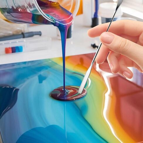 12 Pcs Stainless Steel Lab Spatula Set, Double-Ended Micro Spatulas with Square and Round Ends, Durable Mixing Tool Kit for Laboratory, Resin, Clay, and Cosmetic Use in Kuwait