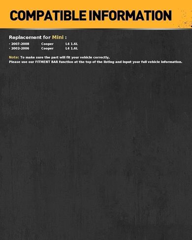 KAC 105 Amp Alternator Fit for Mini Cooper 2002-2006,2008,Automotive Replacement Alternator OE#3342564, 11049 in Kuwait