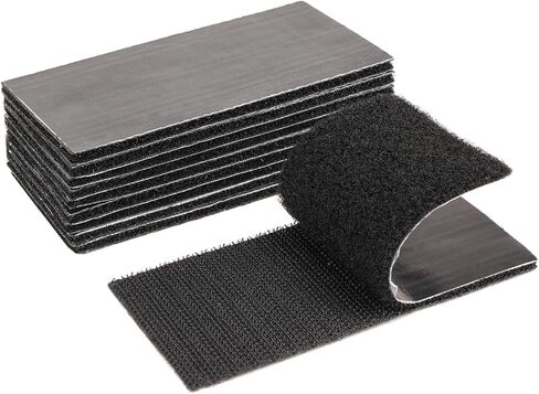 Hook and Loop Tape 6.5Ft x 1.5Inch Heavy Duty Double-Sided Adhesive Strips, Strong Sticky Back Fastener Roll, Cuttable Interlocking Tape Fasteners for Home, Office, Car, School & DIY Crafts Black in Saudi Arabia