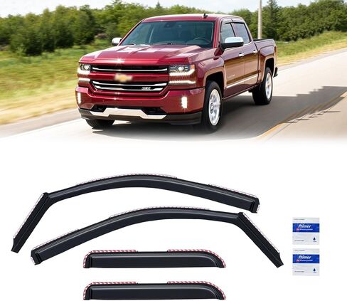 Window Visor for Subaru Forester 2019-2024, Out-Channel Rain Guards Shields Vent Shade Deflector Wind Dark Smoke Ventshade Ventvisor for 19-24 Forester 2020 2021 2022 2023, Tape-On Outside-Mount, 4PCS in Kuwait