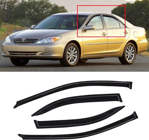 Window Visor for Subaru Forester 2019-2024, Out-Channel Rain Guards Shields Vent Shade Deflector Wind Dark Smoke Ventshade Ventvisor for 19-24 Forester 2020 2021 2022 2023, Tape-On Outside-Mount, 4PCS in Kuwait