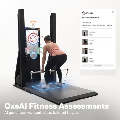OxeFit XS1 Peak Smart Home Gym – All-in-One Strength, Cardio & Pilates Machine with Adaptive Workouts, AI Training, Performance Tracking & Trainer-Led Classes Black in Saudi Arabia