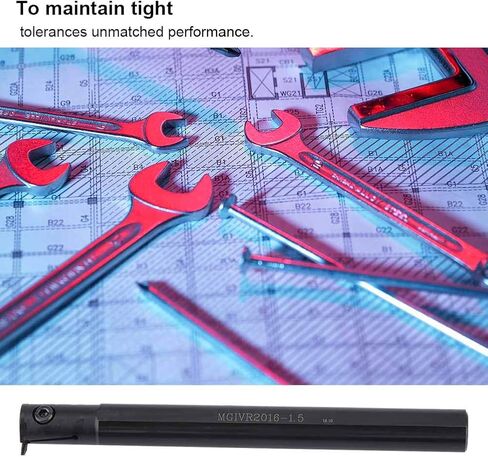 MGIVR2016-1.5 Lathe Grooving Cut Off Tool Holder with Wrench for MGMN150 Inserts, High Grip Strength Turning Tool Holder for Cast Iron and Heavy - Duty Machining in Kuwait